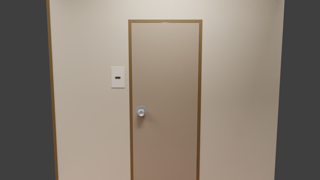 トイレ個室(家庭内) 3Dモデル