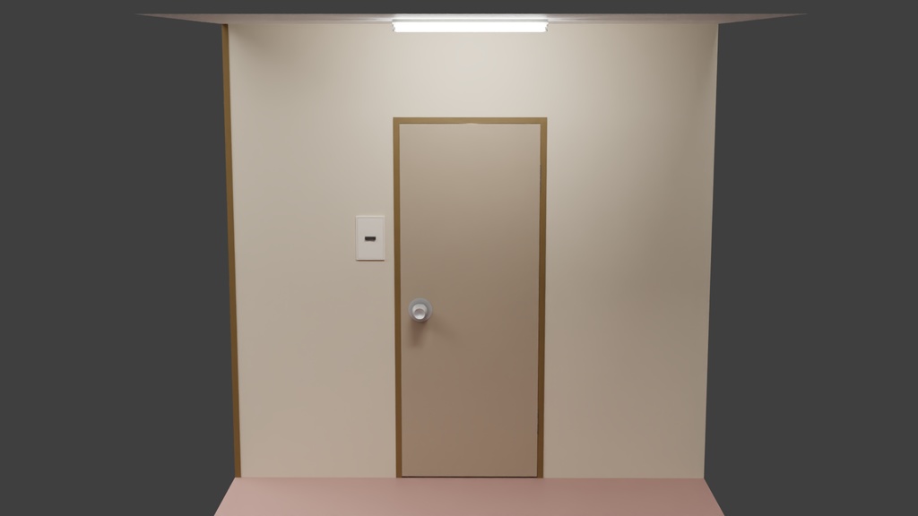 トイレ個室(家庭内) 3Dモデル