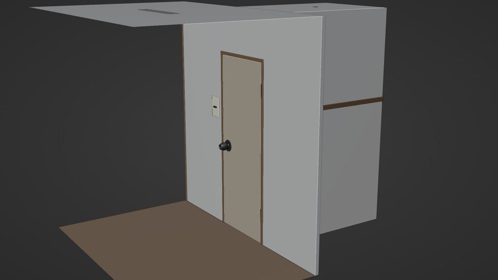 トイレ個室(家庭内) 3Dモデル