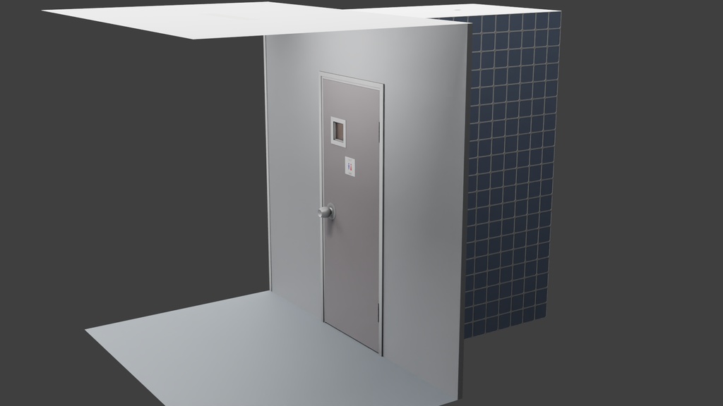 トイレ個室(施設) 3Dモデル