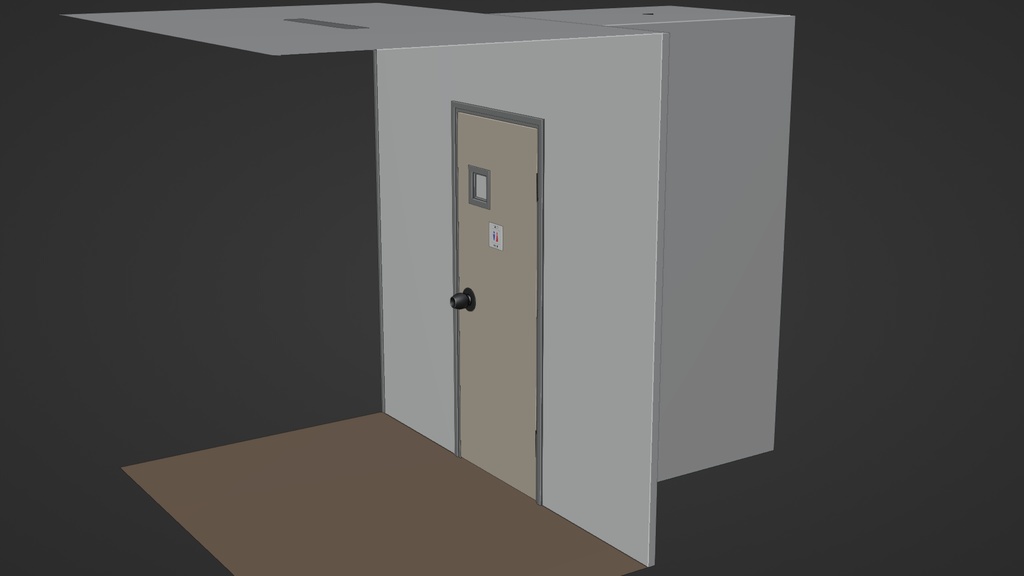 トイレ個室(施設) 3Dモデル