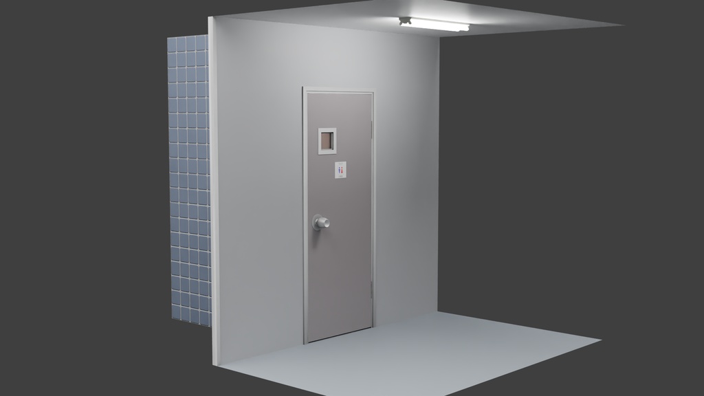 トイレ個室(施設) 3Dモデル