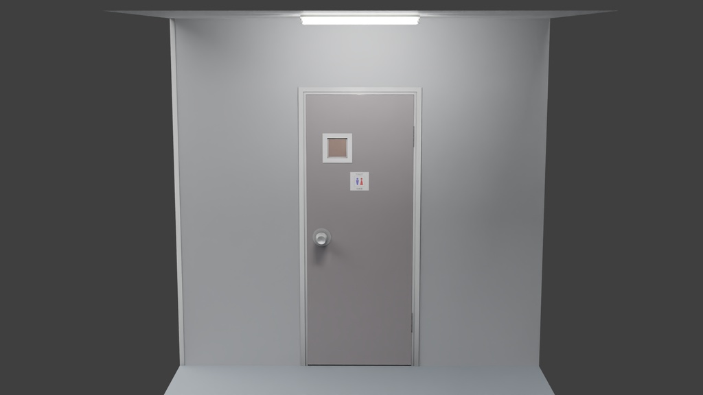 トイレ個室(施設) 3Dモデル