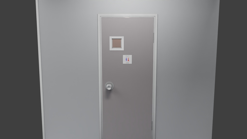 トイレ個室(施設) 3Dモデル