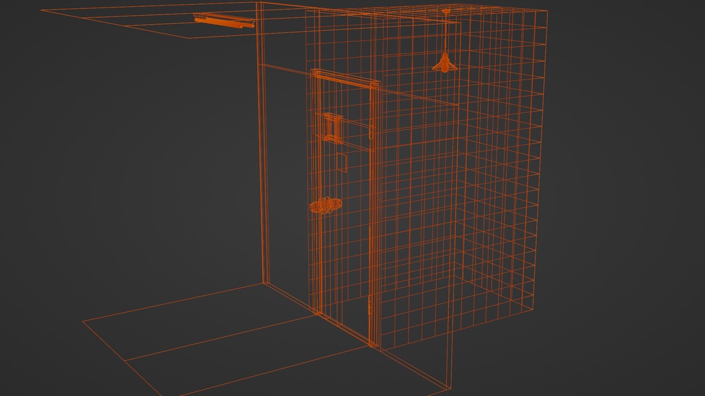 トイレ個室(施設) 3Dモデル
