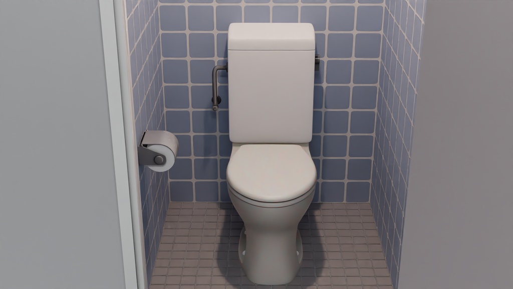 トイレ個室(施設) 3Dモデル