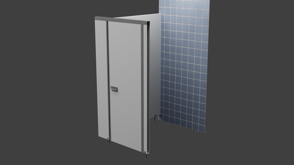 トイレ個室(公衆) 3Dモデル