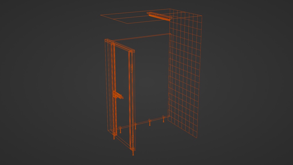 トイレ個室(公衆) 3Dモデル
