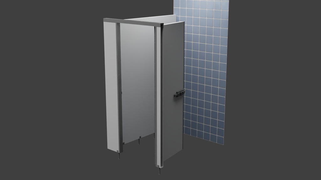 トイレ個室(公衆) 3Dモデル