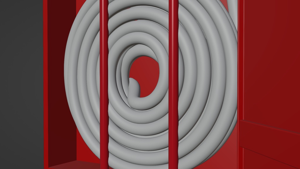 消火栓(赤A) 3Dモデル