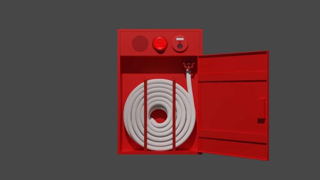 消火栓(赤A) 3Dモデル