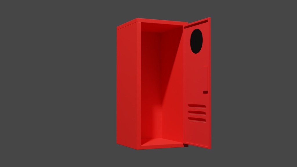 消火器(箱付き) 3Dモデル