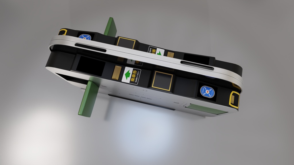 自動改札機 3Dモデル