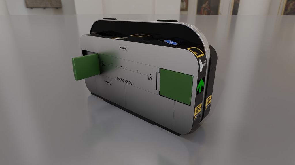 自動改札機 3Dモデル