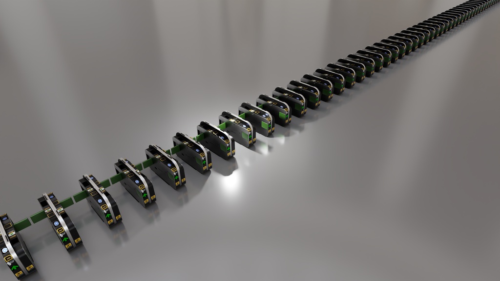 自動改札機 3Dモデル