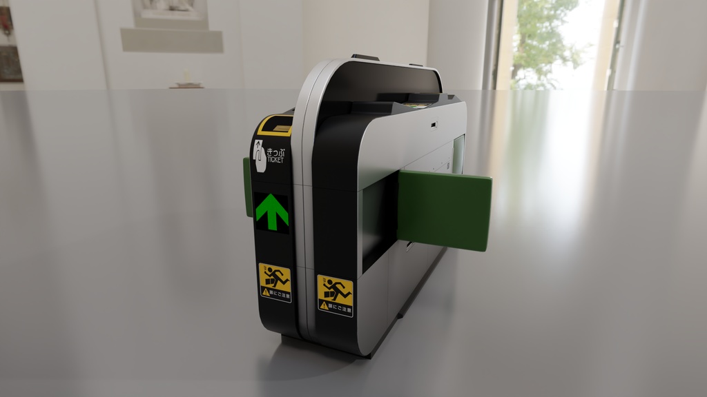 自動改札機 3Dモデル