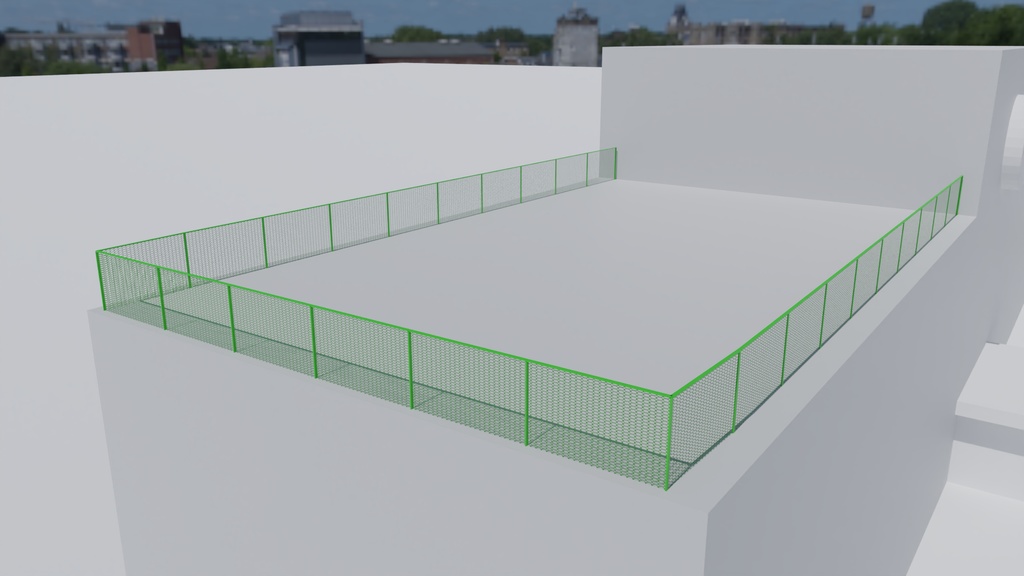 グリーンフェンス 3Dモデル