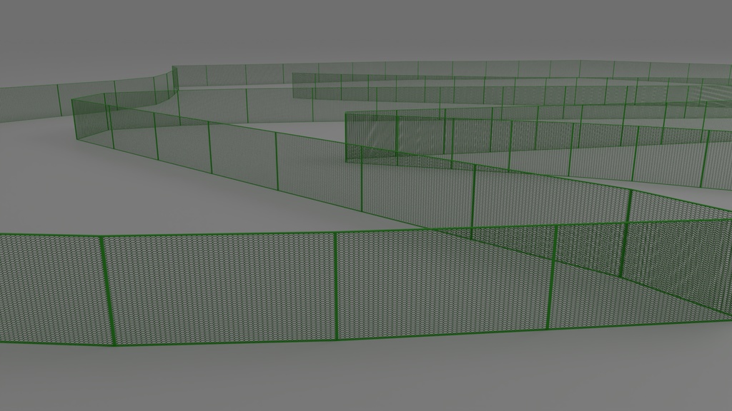 グリーンフェンス 3Dモデル
