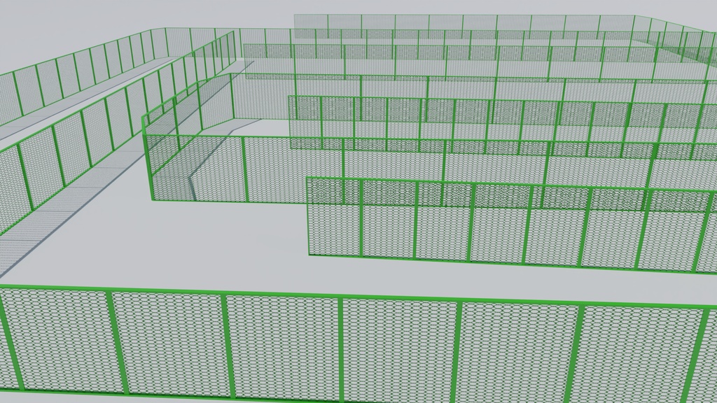 グリーンフェンス 3Dモデル