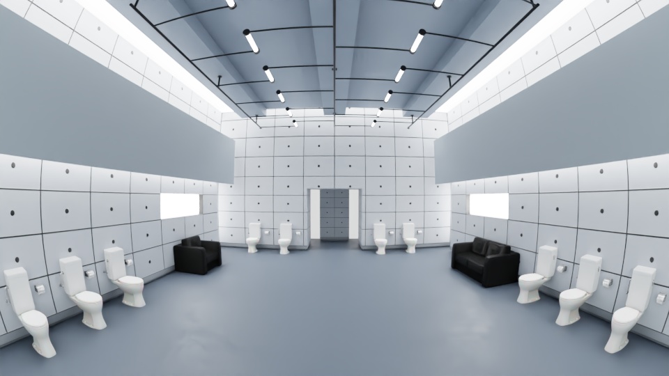 床が滑りそうな部屋 3Dモデル