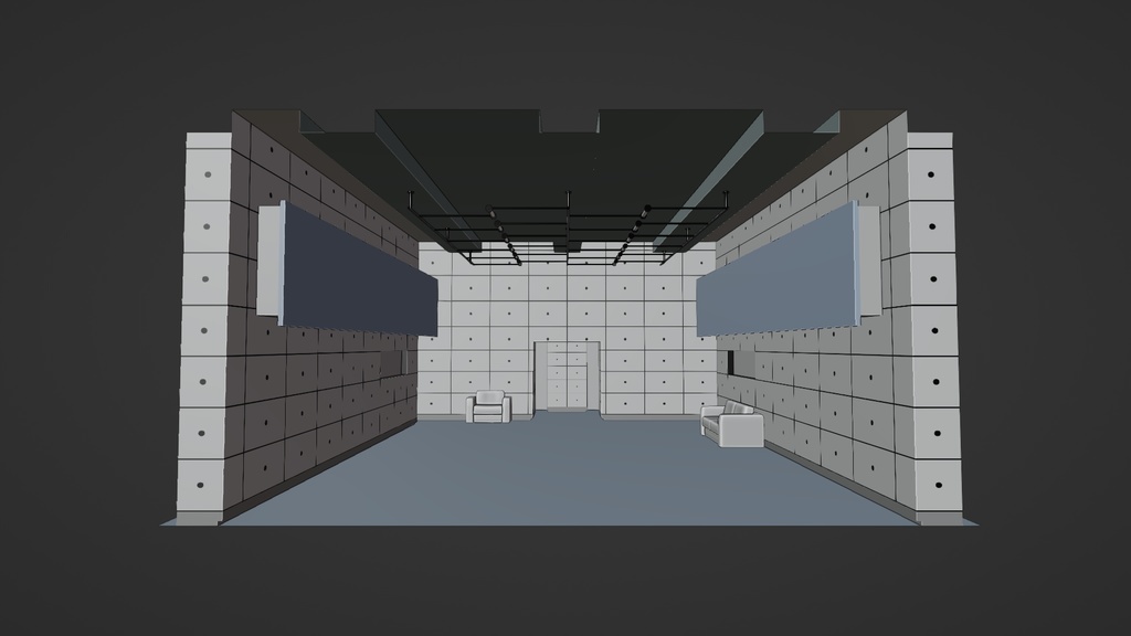 床が滑りそうな部屋 3Dモデル