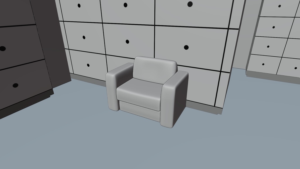 床が滑りそうな部屋 3Dモデル