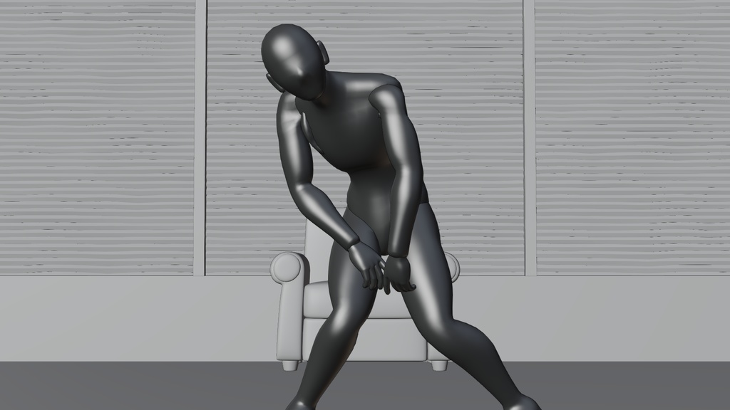 自動的に中腰を強いられる部屋 3Dモデル