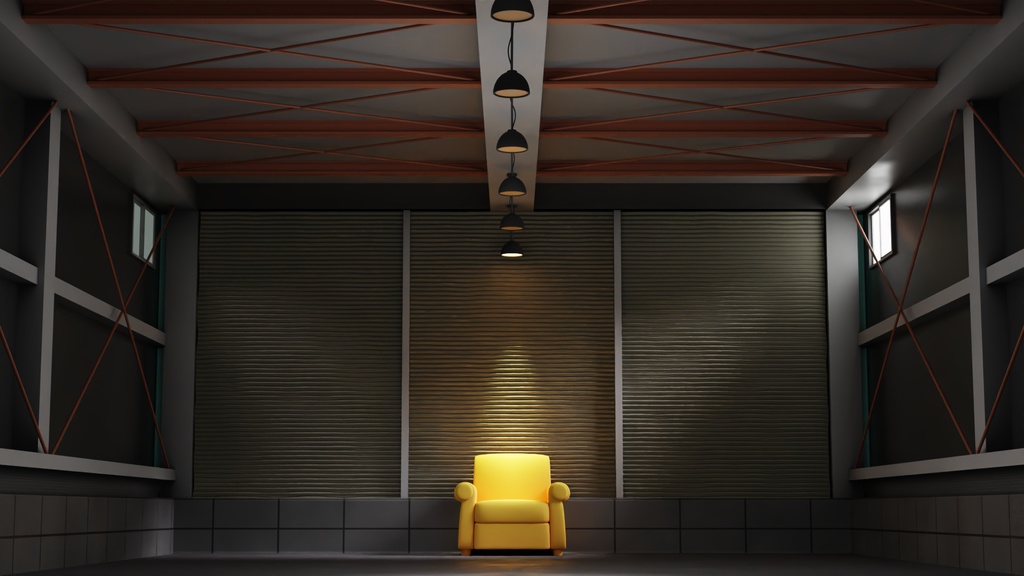 自動的に中腰を強いられる部屋 3Dモデル