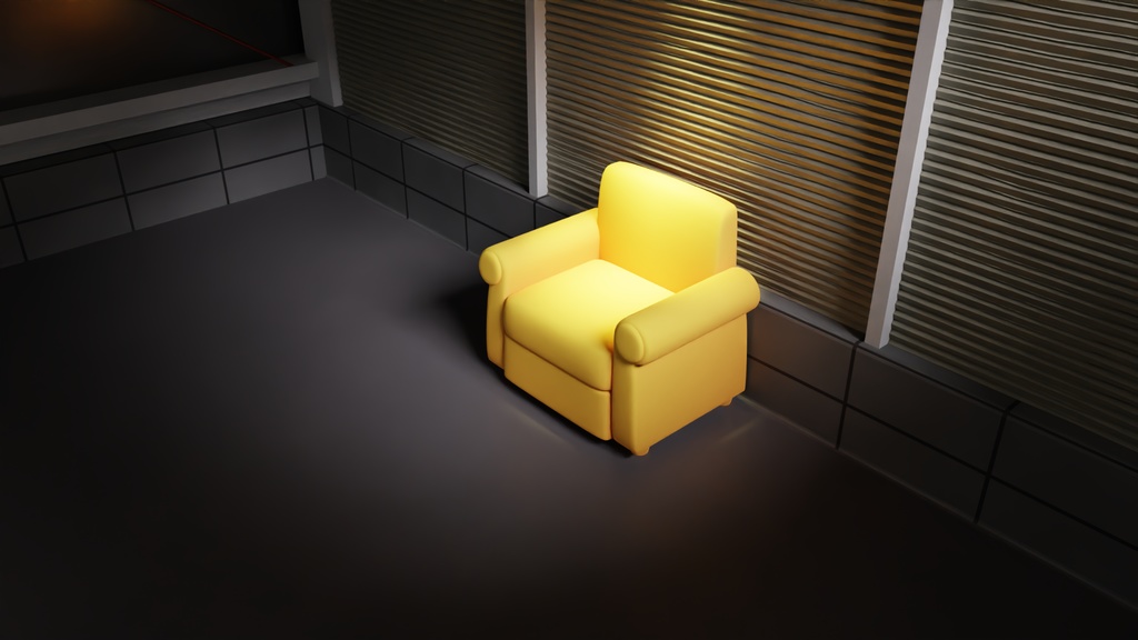 自動的に中腰を強いられる部屋 3Dモデル