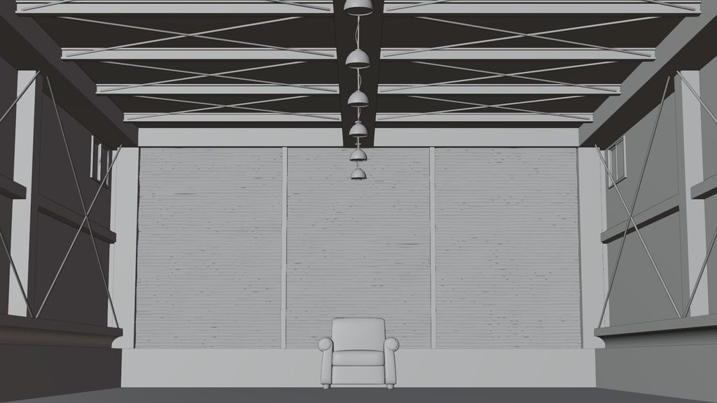 自動的に中腰を強いられる部屋 3Dモデル