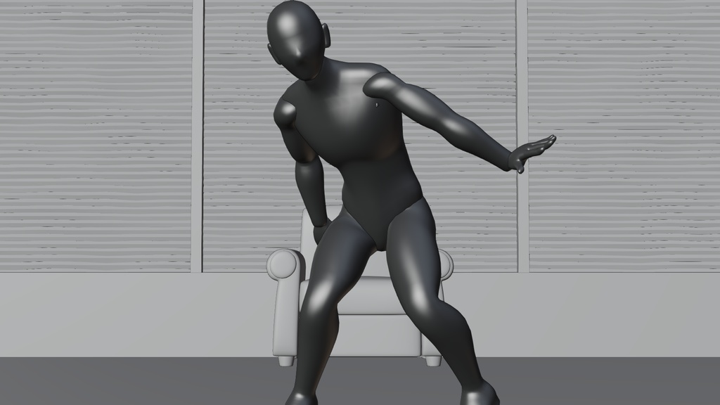 自動的に中腰を強いられる部屋 3Dモデル