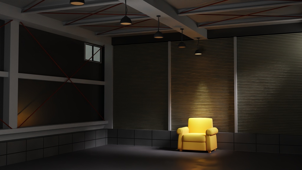 自動的に中腰を強いられる部屋 3Dモデル