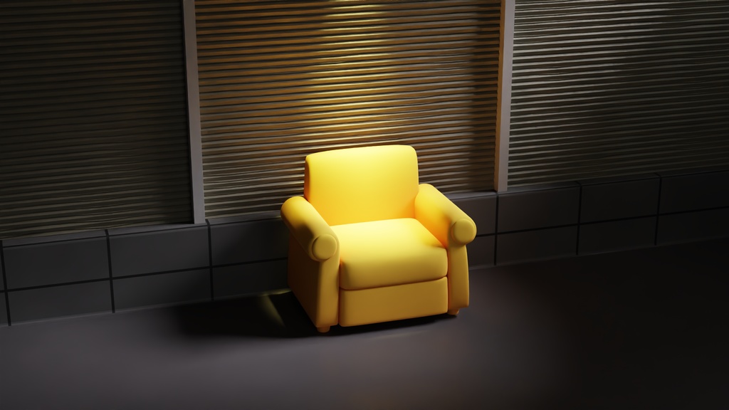 自動的に中腰を強いられる部屋 3Dモデル