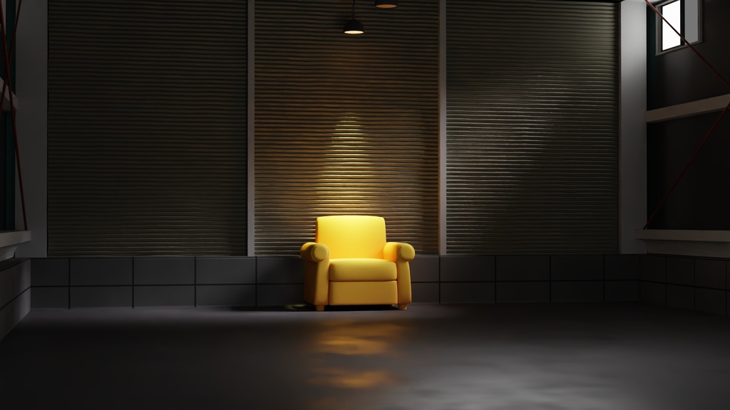 自動的に中腰を強いられる部屋 3Dモデル