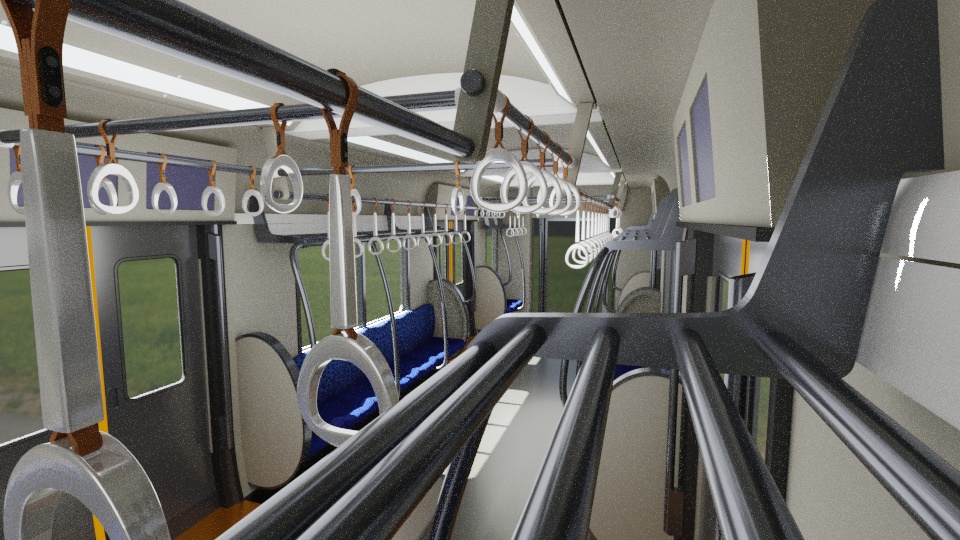 電車内部 3Dモデル