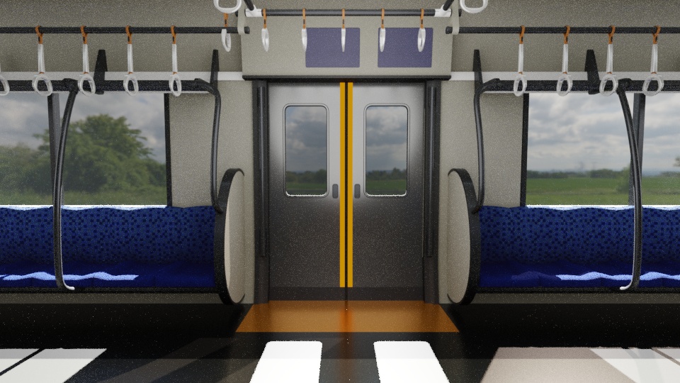 電車内部 3Dモデル