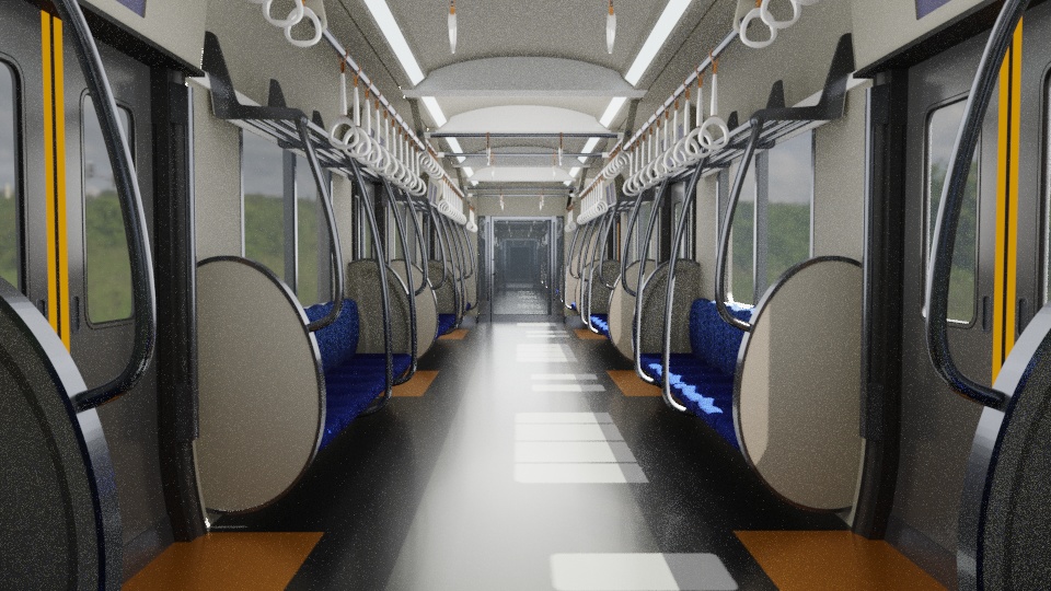 電車内部 3Dモデル