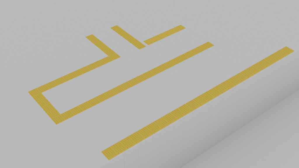 点字ブロック3種 3Dモデル
