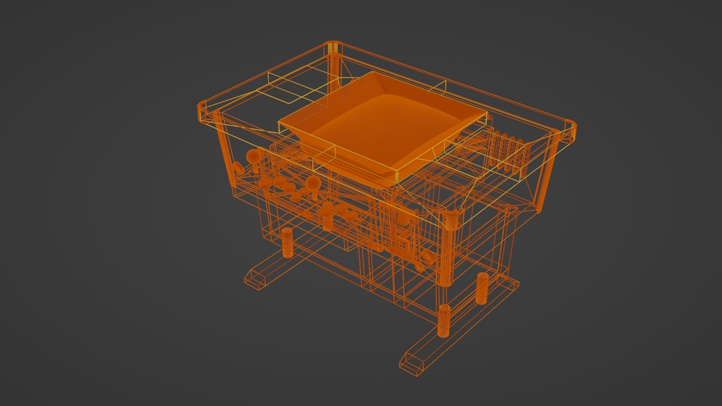 テーブルゲーム筐体A 3Dモデル