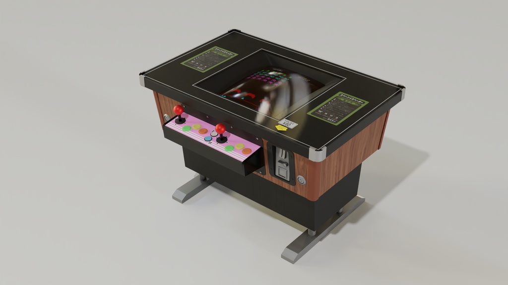 テーブルゲーム筐体A 3Dモデル