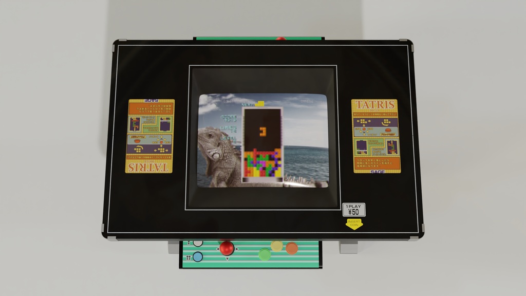 テーブルゲーム筐体B 3Dモデル