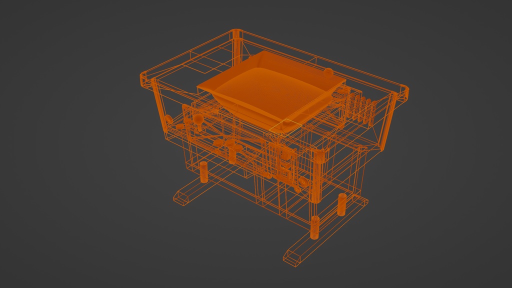 テーブルゲーム筐体B 3Dモデル