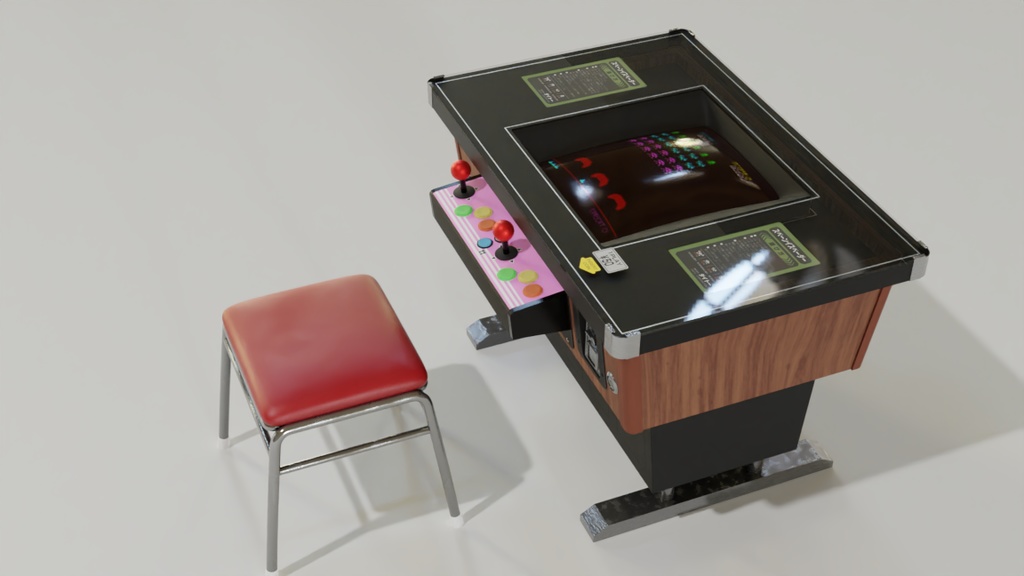 ゲーセンの椅子B 3Dモデル