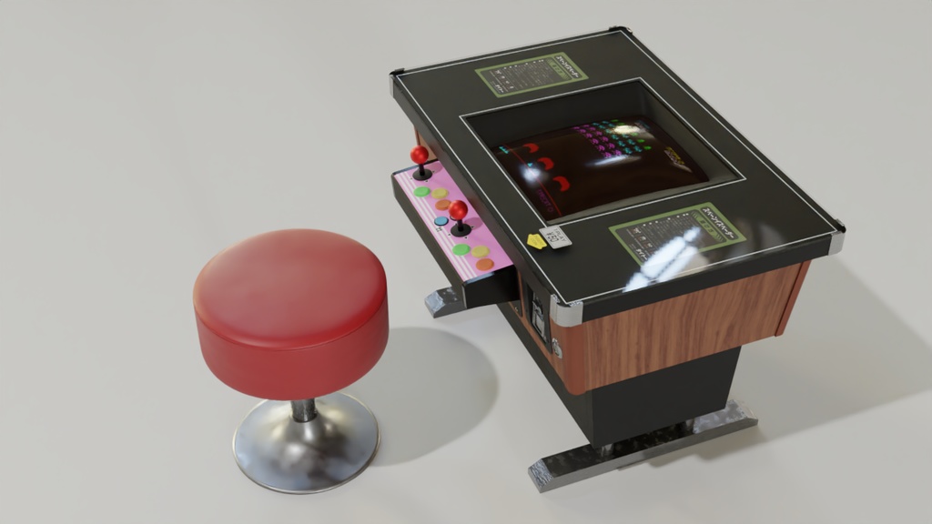 ゲーセンの椅子C 3Dモデル
