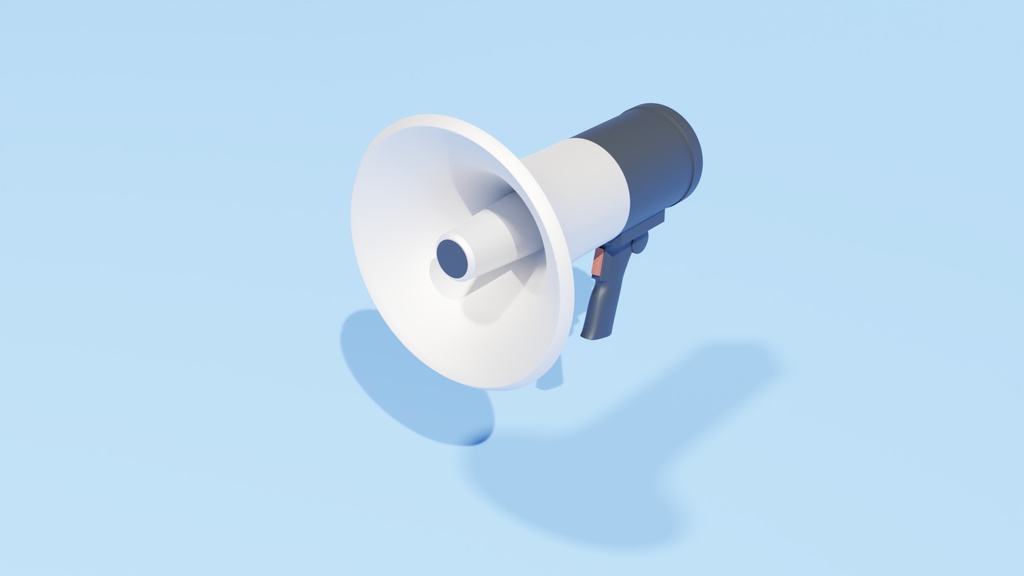 メガホン 3Dモデル
