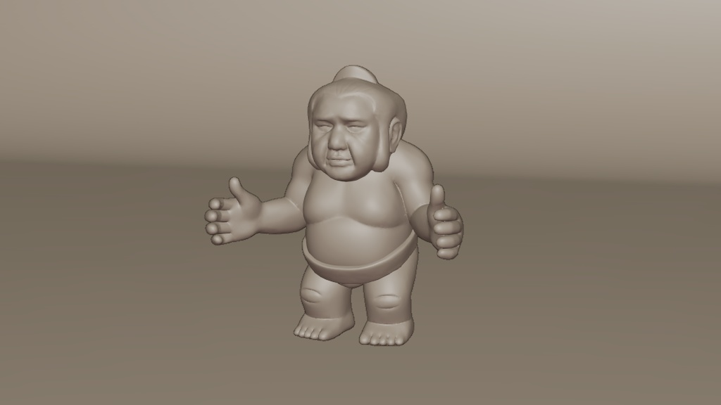 お相撲さん消しゴムA 3Dモデル