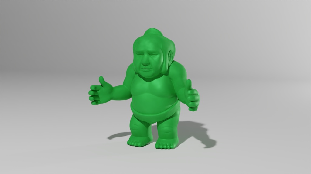 お相撲さん消しゴムA 3Dモデル