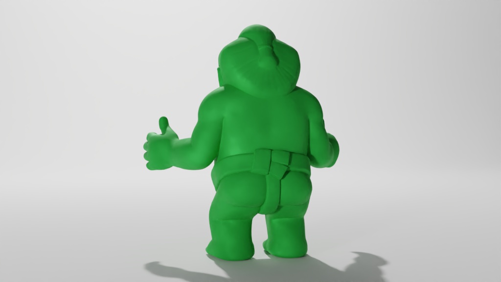 お相撲さん消しゴムA 3Dモデル