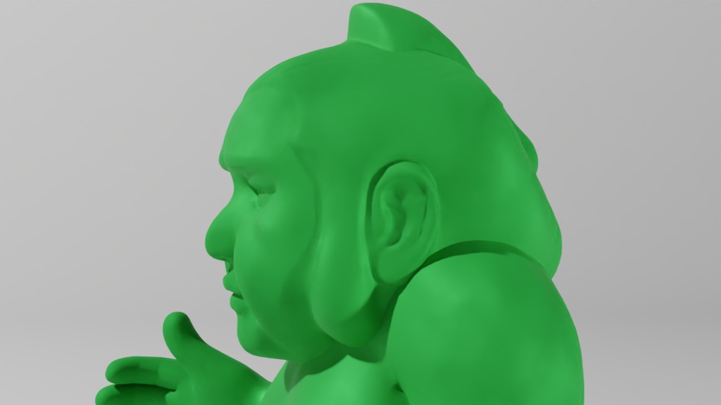 お相撲さん消しゴムA 3Dモデル