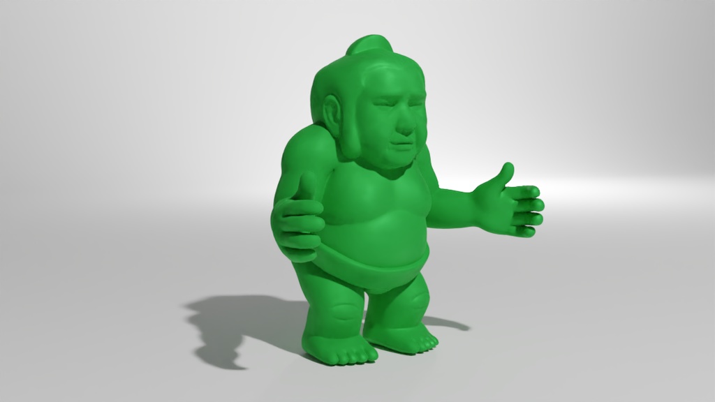 お相撲さん消しゴムA 3Dモデル